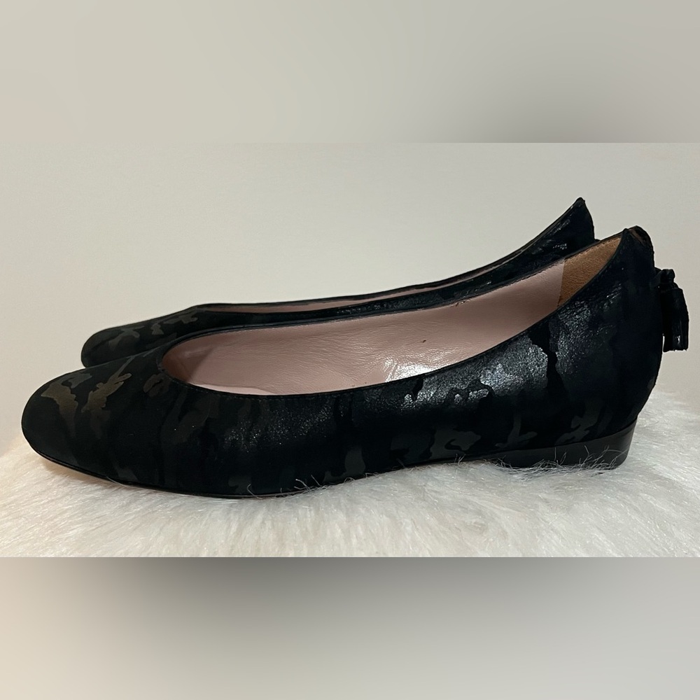 Robertson Madison Black Suede Leather Flat Shoes Size 8